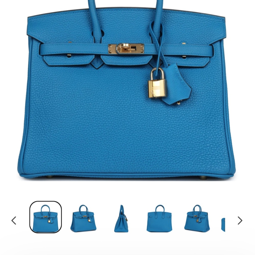 Birkin inspired! REAL LEATHER- BRAND NEW! In bag